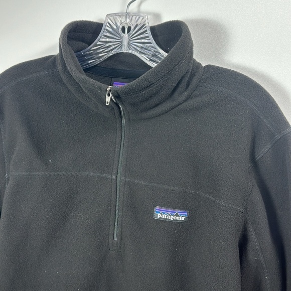 Patagonia Men’s Fleece 1/4 zip jacket black size small. - Picture 2 of 9